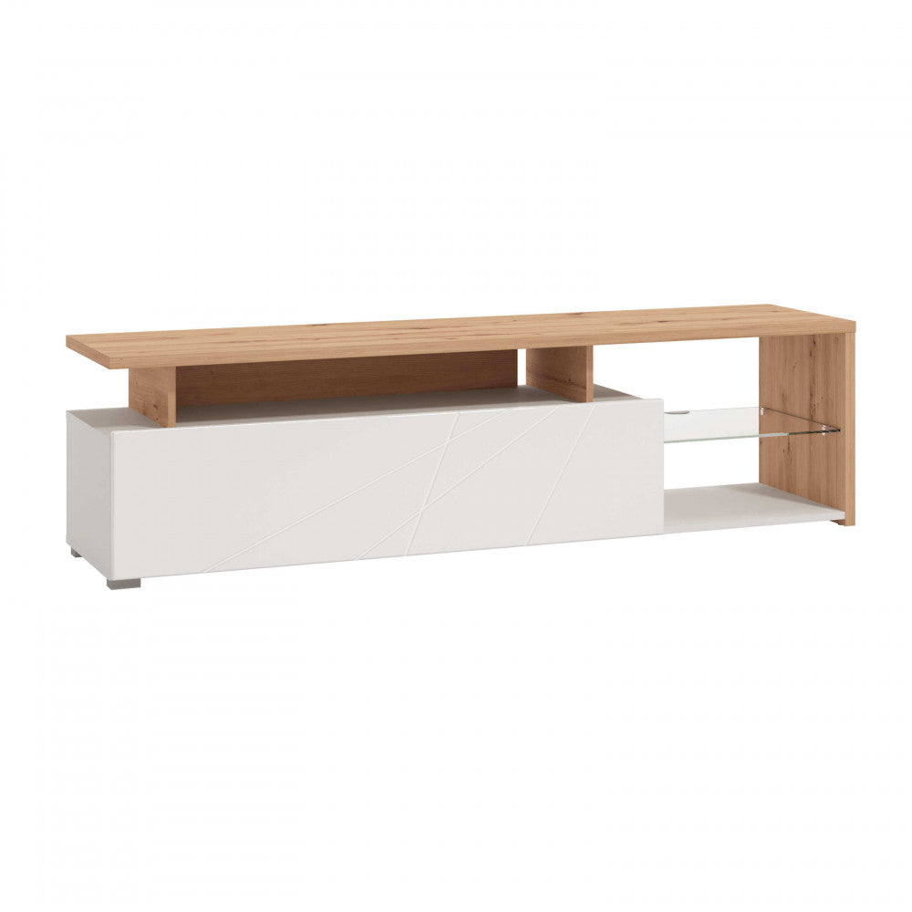 PORTATV ARCTIC BIANCO, ROVERE ARTIGIANO E BIANCO GLOSS