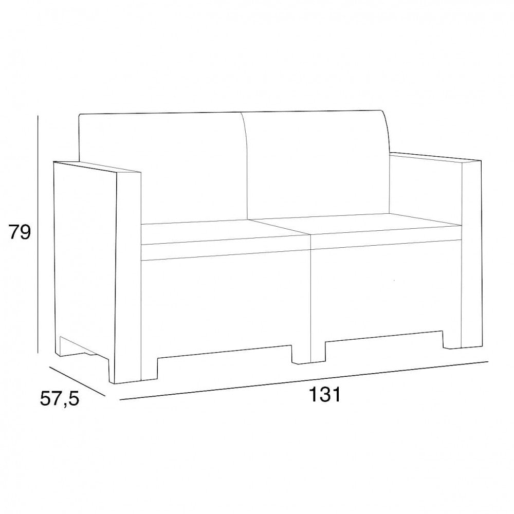 NEBRASKA 2 PC/CUSHION LOUNGE