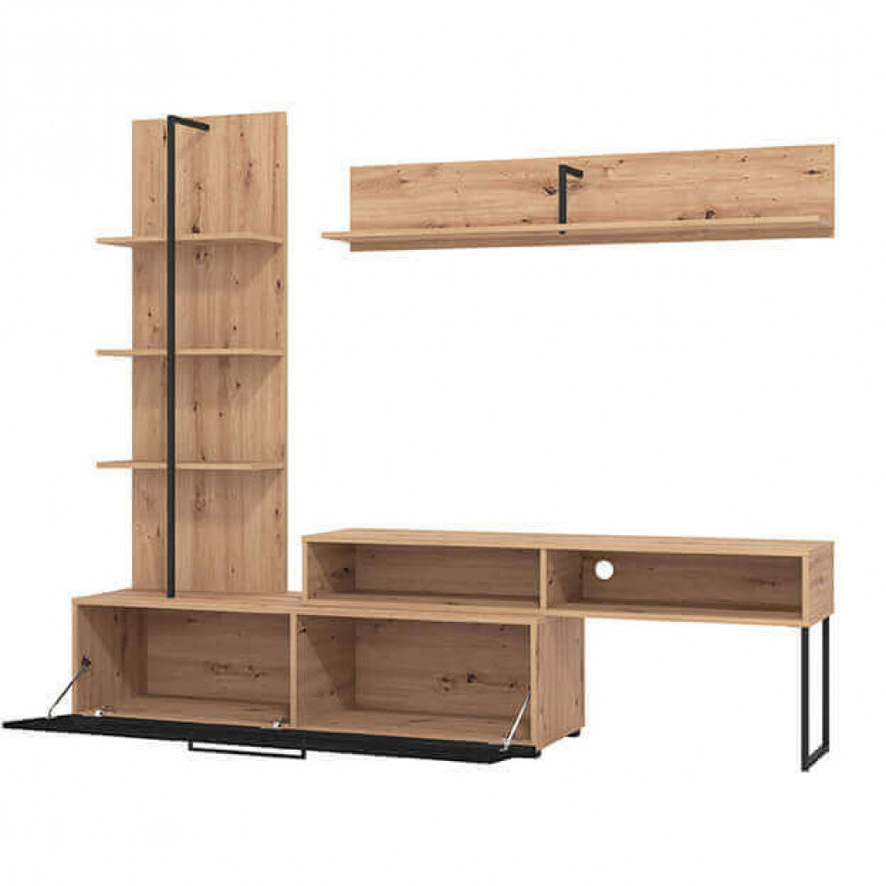 SOGGIORNO EVORA ROVERE ARTIGIANO E CARBON