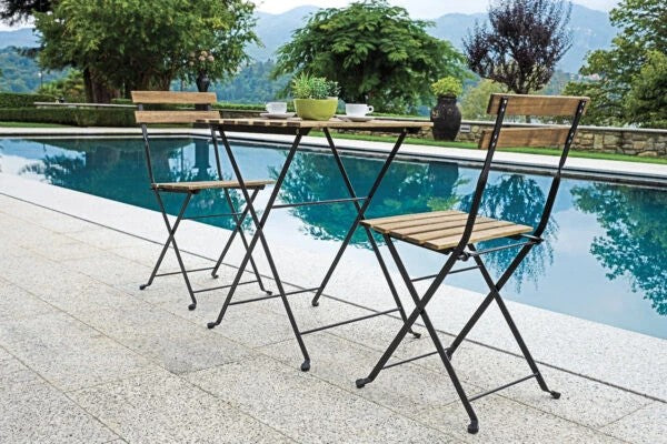 set bistro in ferro e acacia SBF16