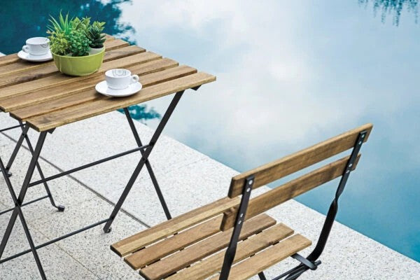 set bistro in ferro e acacia SBF16