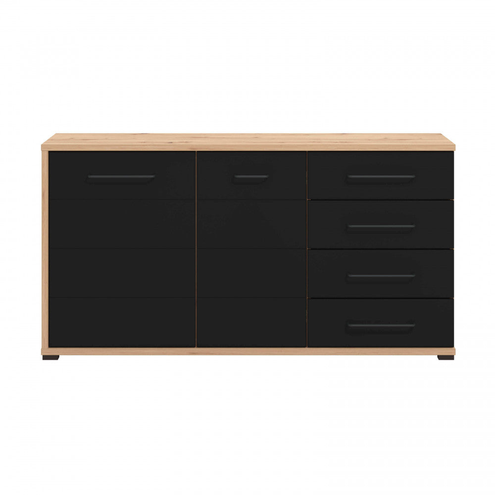 Prospettiva frontale alternativa della credenza Lusitania, che ne esalta le linee geometriche e pulite.