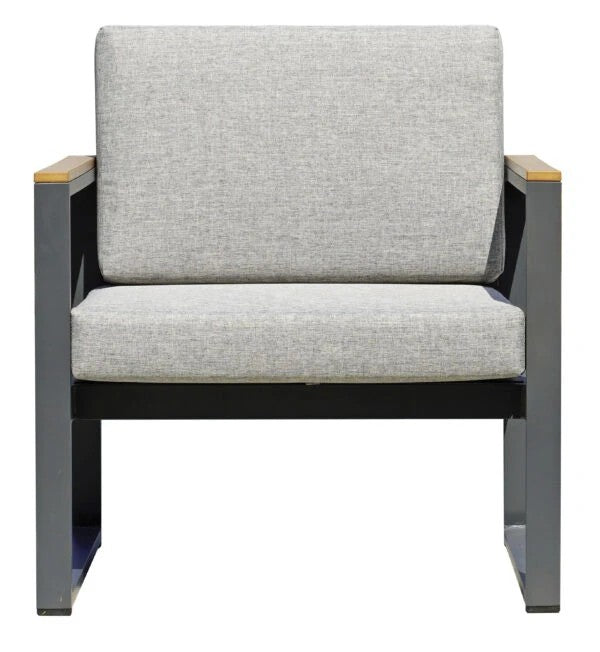 Salotto Cerveteri in alluminio antracite set 151G