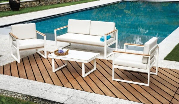 Salotto Cerveteri in alluminio antracite Set151B