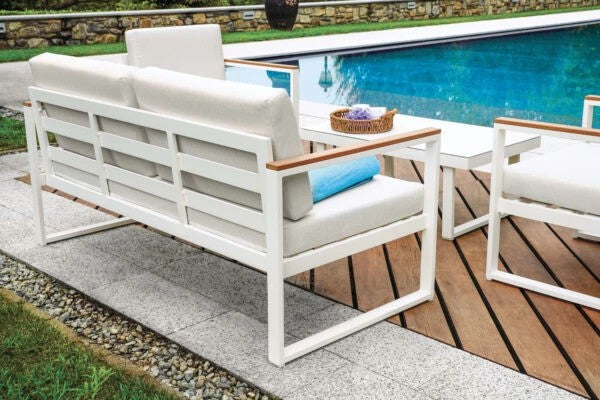 Salotto Cerveteri in alluminio antracite Set151B