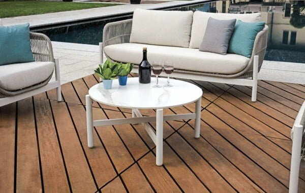 Salotto Vietri alluminio e corda set 155B