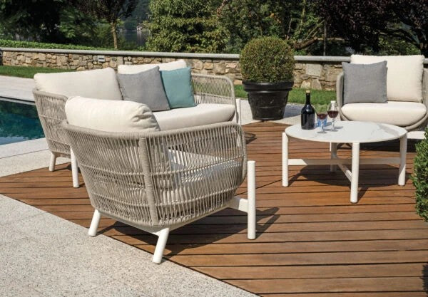 Salotto Vietri alluminio e corda set 155B