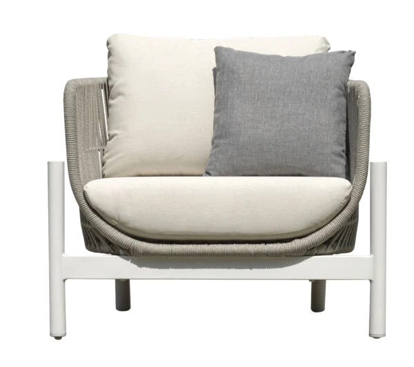 Salotto Vietri alluminio e corda set 155B