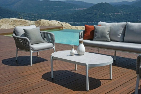 Divano Maratea alluminio e corda set 156B