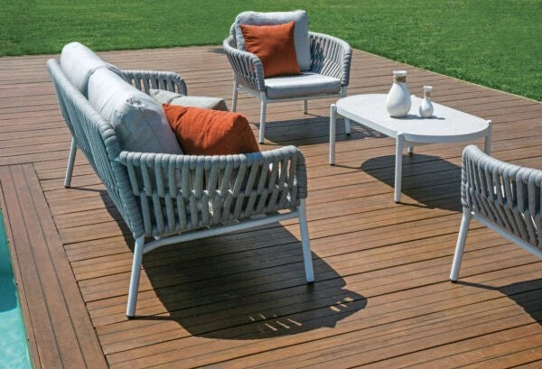 Divano Maratea alluminio e corda set 156B