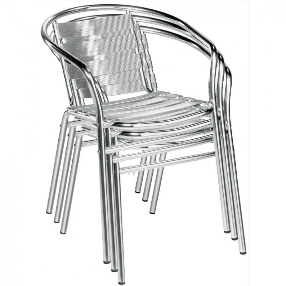 POLTRONA IMPILABILE ALLUMINIO