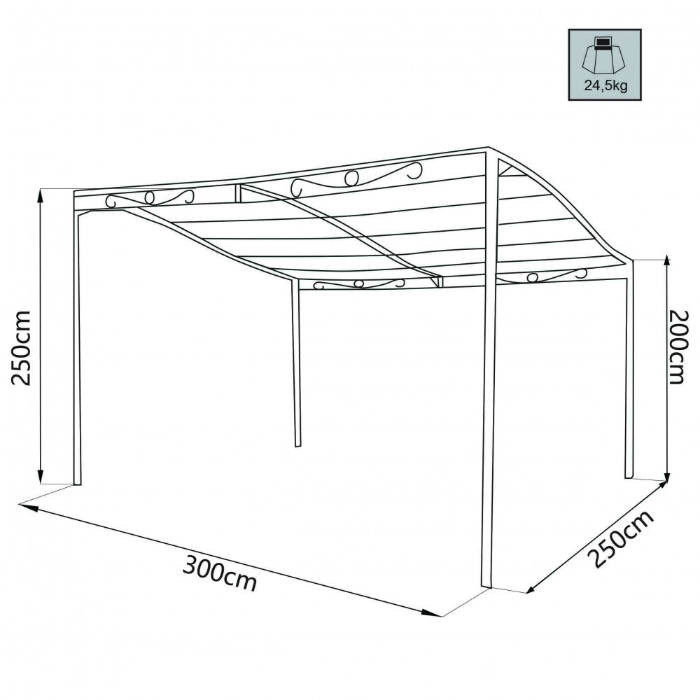 GAZEBO PERGOLA 3 X 2,5