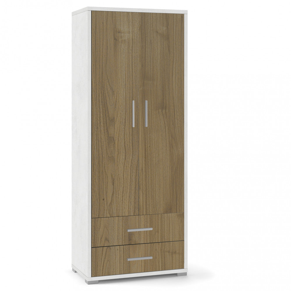 MOBILE 2ANTE 2CAS H182 L71 KIT OSSIDO BIANCO E NOCE STELVIO