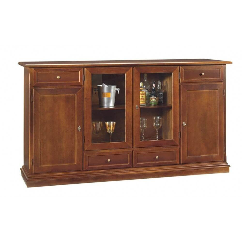CREDENZA 4 PORTE 205 X 49 X 113 COLOR NOCE