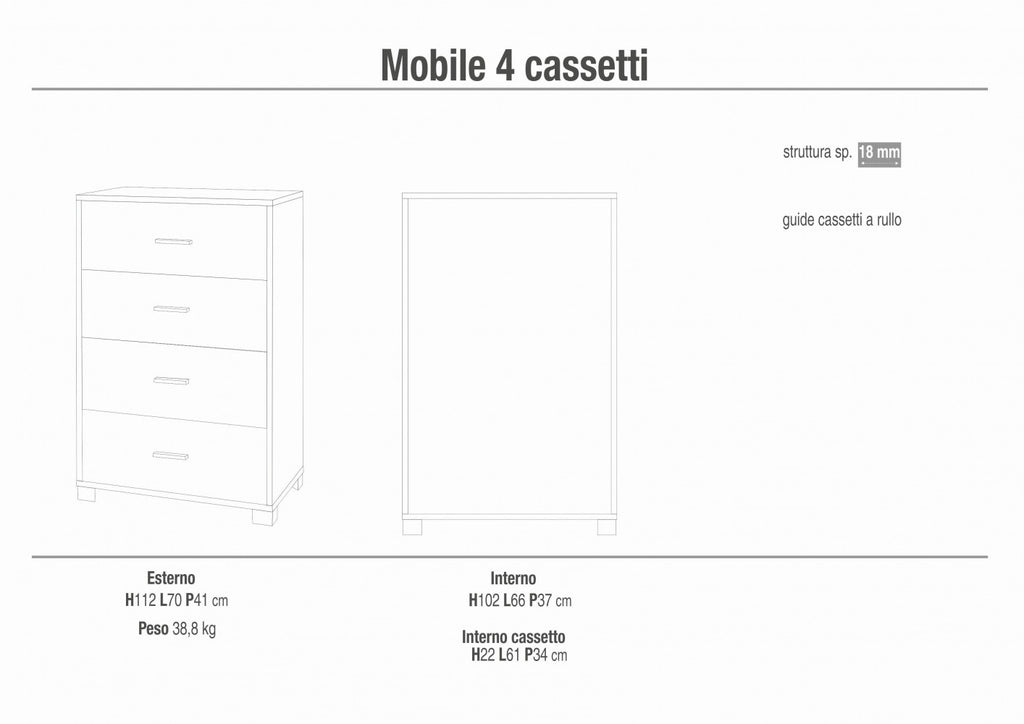 MOBILE 4 CASSETTI