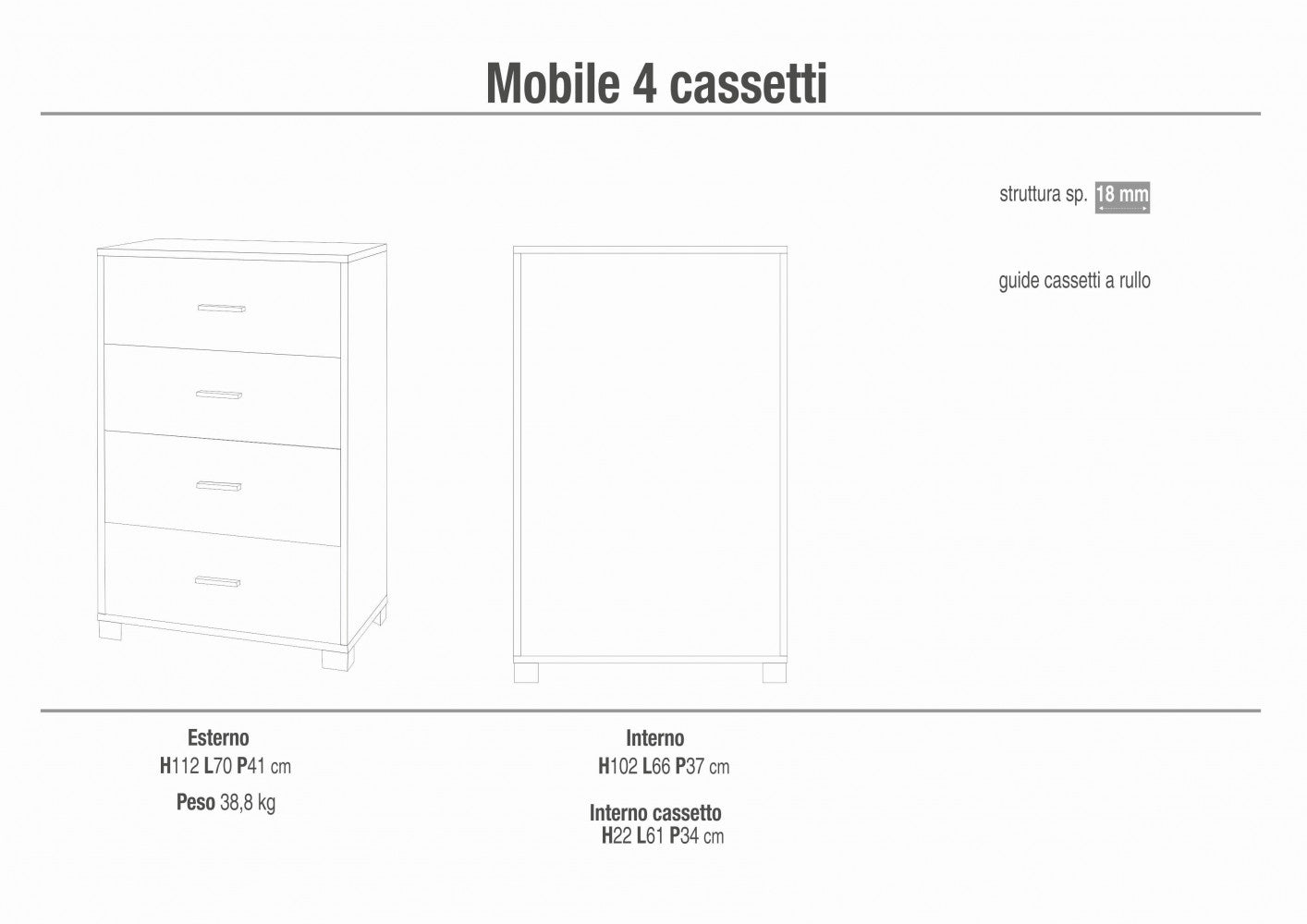 MOBILE 4 CASSETTI