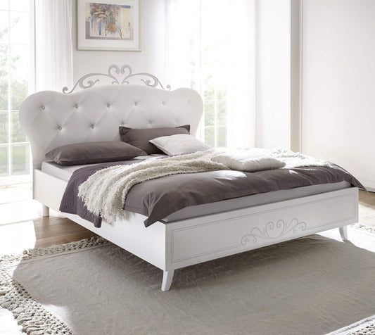 LETTO IMBOTTITO 160X200 BIANCO ALESSANDRO