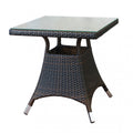 TAVOLO PARIGI MARRONE 90 X 90 C/VETRO