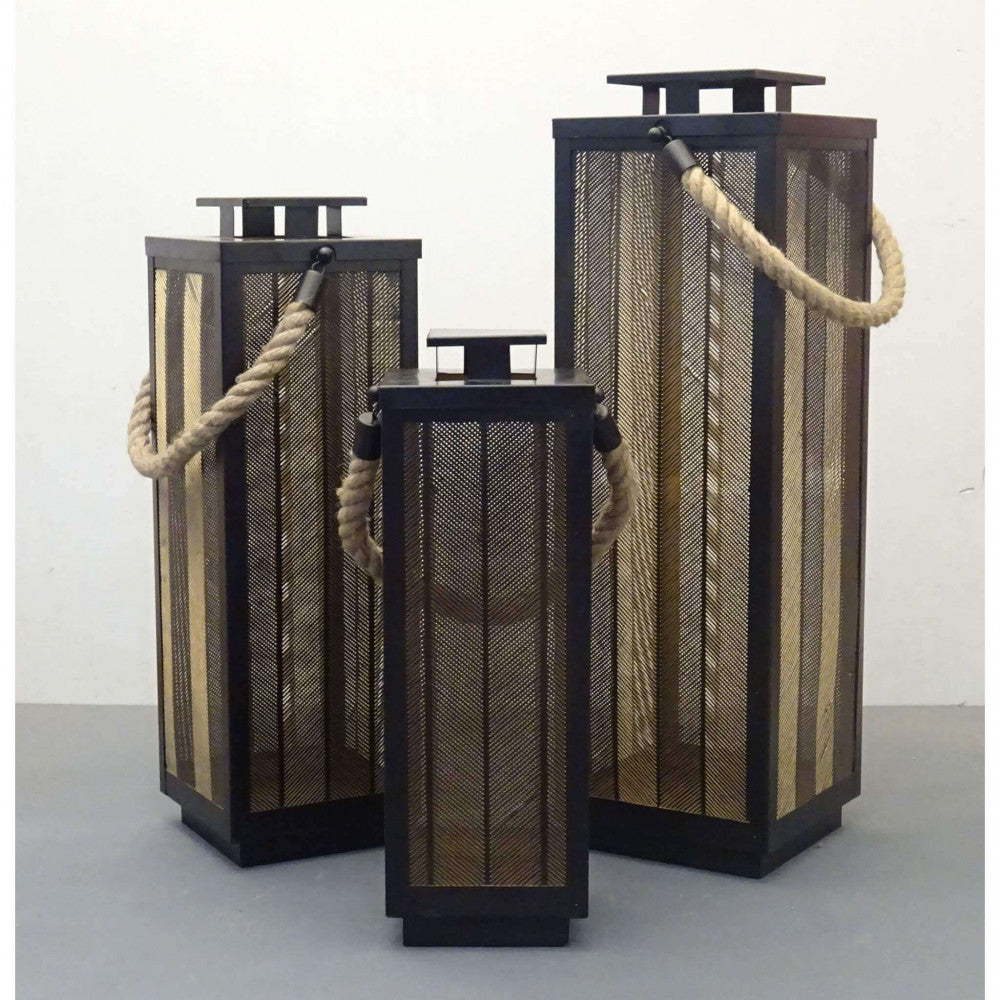 SET DI 3 LANTERNE IN METALLO CLARISSE