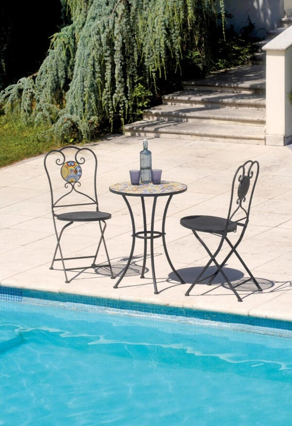 Tavolino in ferro e mosaico ttm 13M