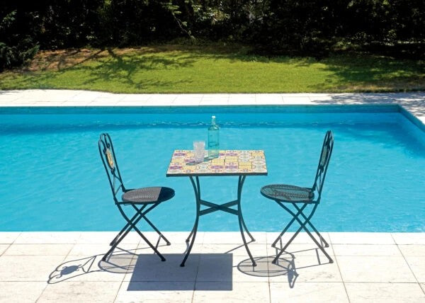 Tavolino in ferro e mosaico ttm 14M