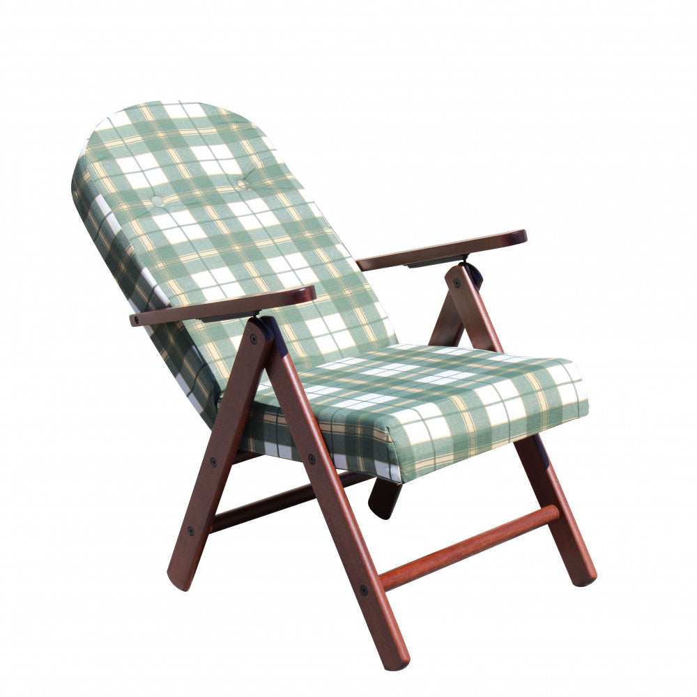 POLTRONA 4 POSIZIONI FAGGIO CON CUSCINO