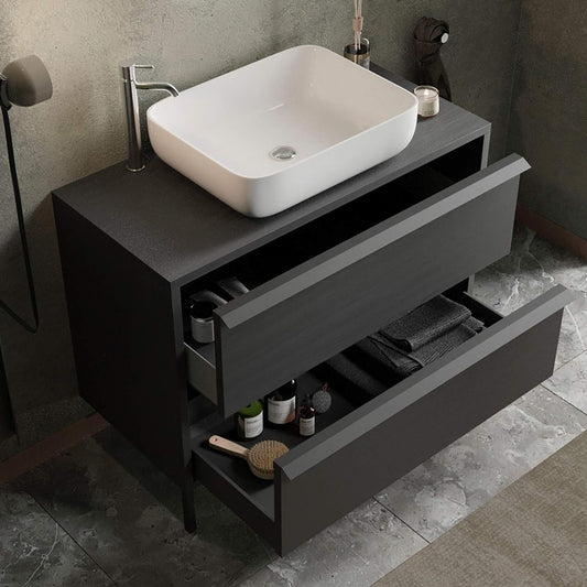 438986-T92 BAGNO A TERRA CM 92 NERO BRUCIATO FRANCESCO