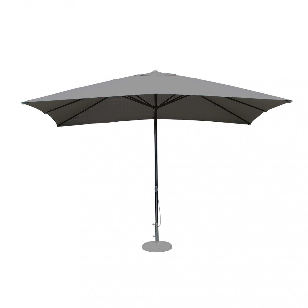 OMBRELLONE MERCURIO 3 X 3 P/C NERO TELO GRIGIO