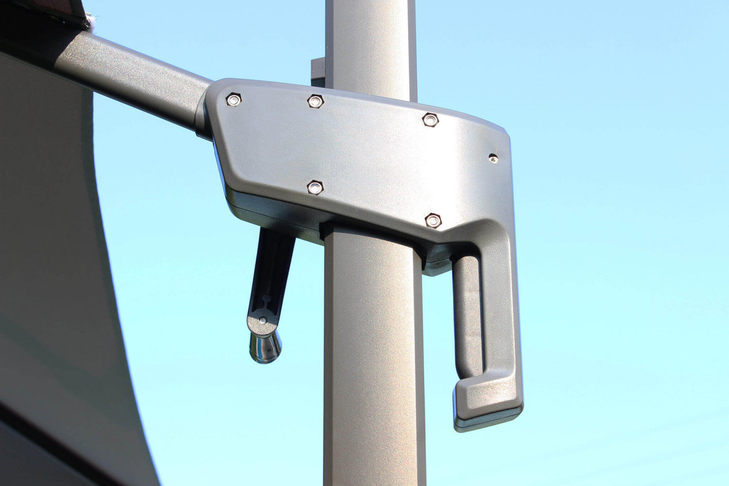 OMBRELLONE NEWTON NERO P/L 2 X 3 TELO GRIGIO