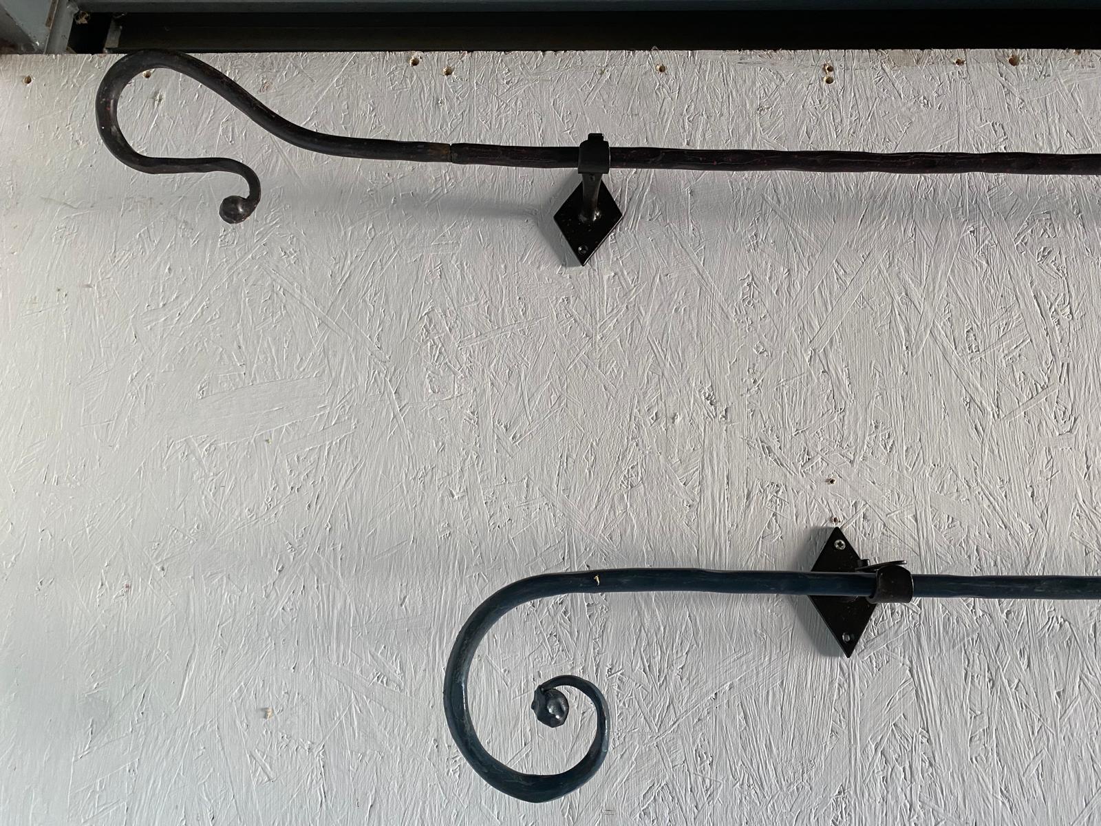 Bastone per tenda in ferro battuto