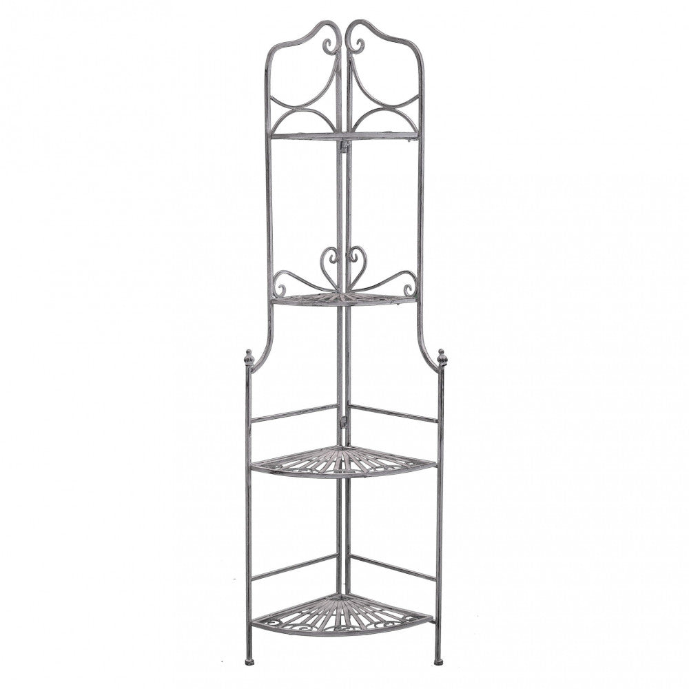 ÉTAGÈRE CHARLOTTE 4 PIANI BIANCO OSSIDATO