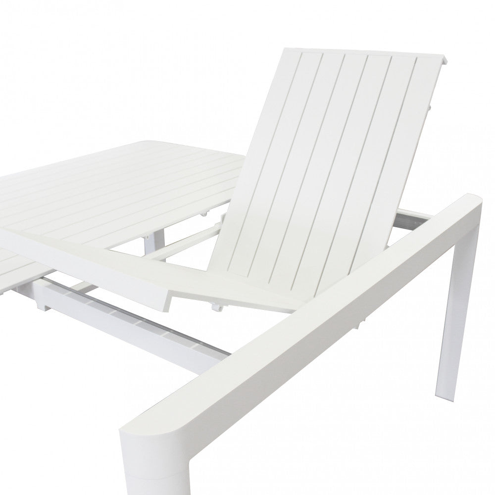 Tavolo Esterno Allungabile Washington in Alluminio Bianco