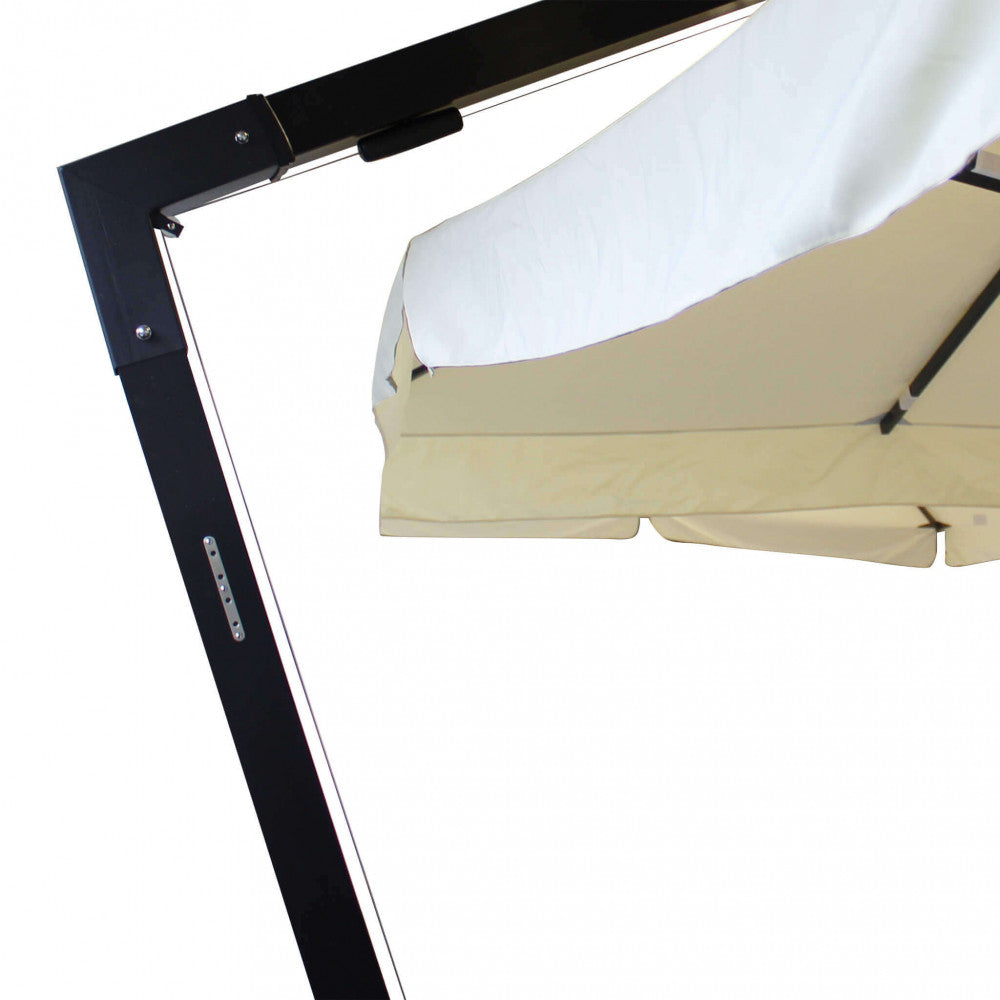 OMBRELLONE VENERE NERO DE LUXE P/L 3 X 3