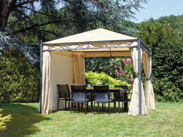 Gazebo in ferro quadrato 3x3