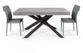 TAVOLO NOBILITATO STRUTTURA NERA PIANO GRIGIO