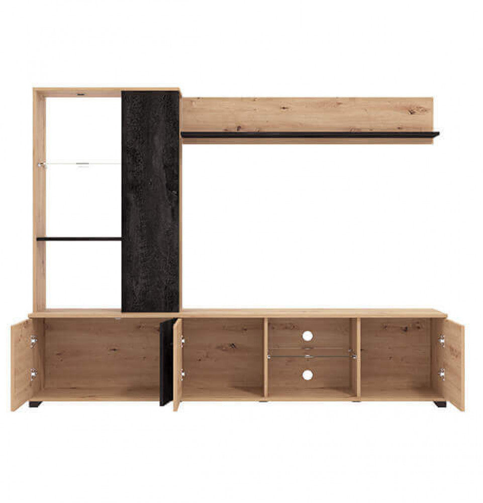 SOGGIORNO ALHAMBRA ROVERE ARTIGIANO E CARBON