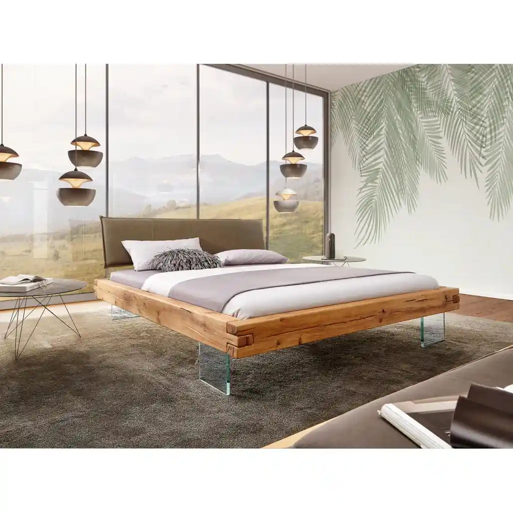 Letto Levitante Alioth effetto sospeso con piedi in Vetro Temperato by Albert Stock