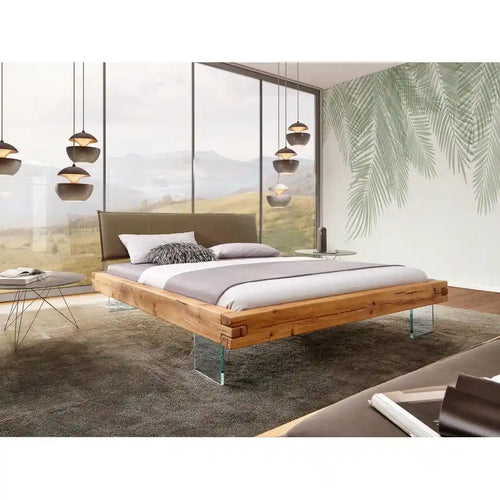 Letto Levitante Alioth effetto sospeso con piedi in Vetro Temperato by Albert Stock