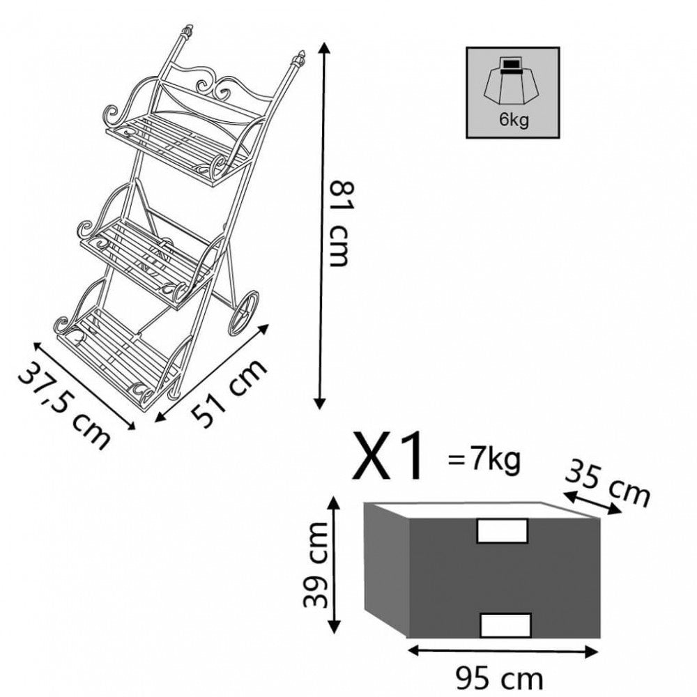 ÉTAGÈRE KIMBERLY BIANCO ANTICO