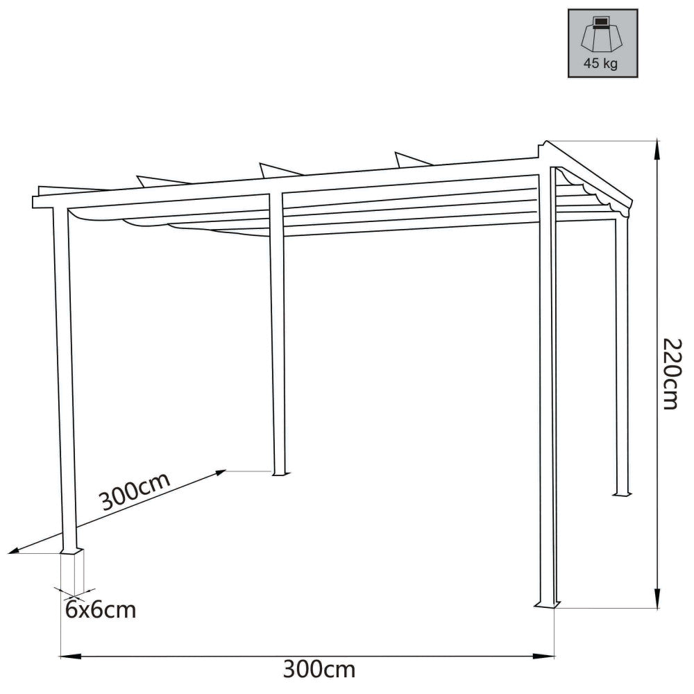 GAZEBO LEPANTO 3 X 3