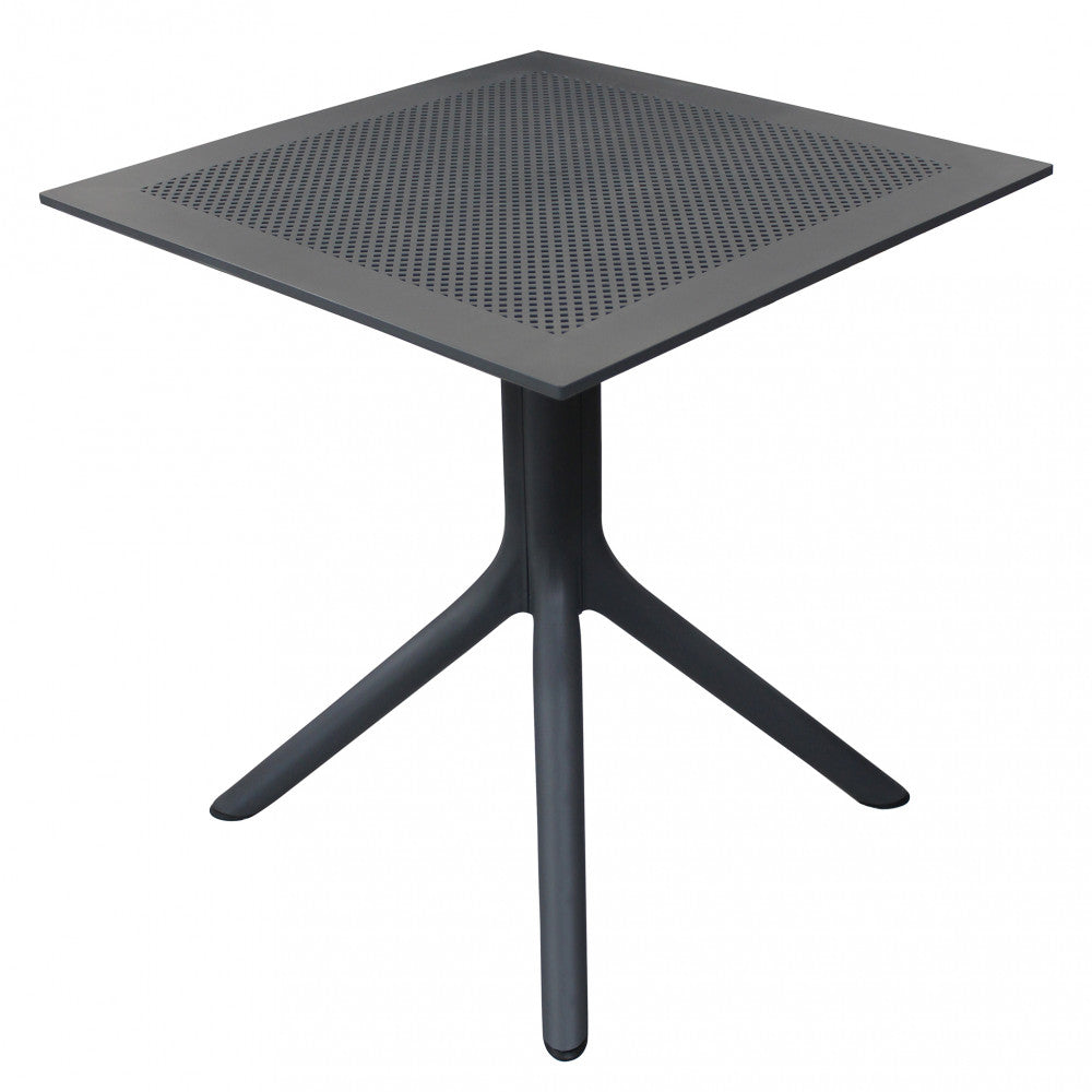 Tavolo da giardino Jarvis 70x70 cm in polipropilene di colore antracite