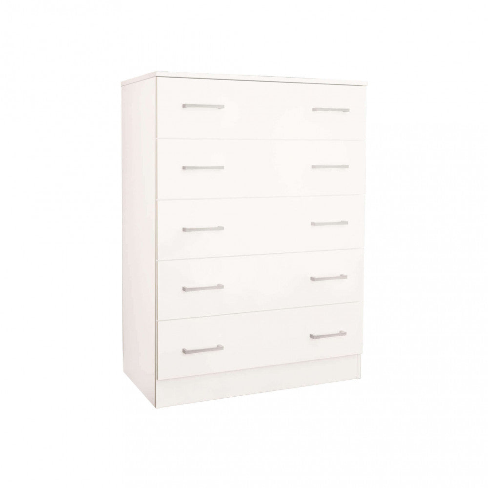 SCHRANK 5 SCHUBLADEN WEISS UND WEISS