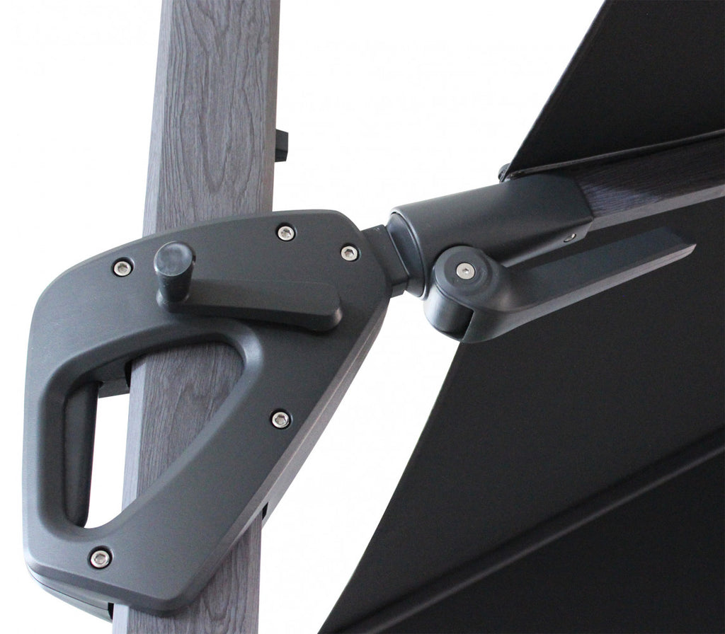 Ombrellone da Giardino Mendel Grigio 3x3: Palo Effetto Legno