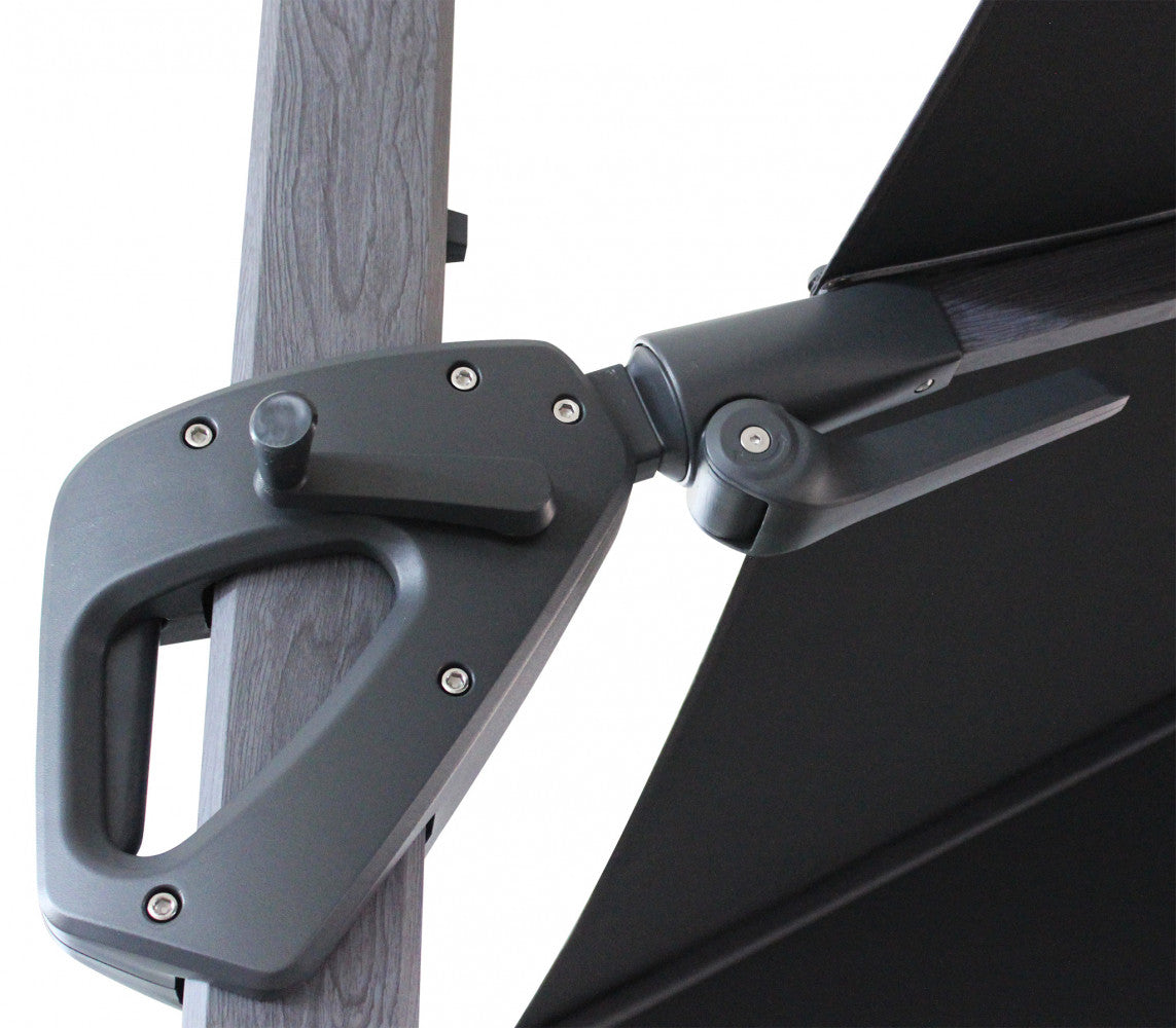 Ombrellone da Giardino Mendel Grigio 3x3: Palo Effetto Legno