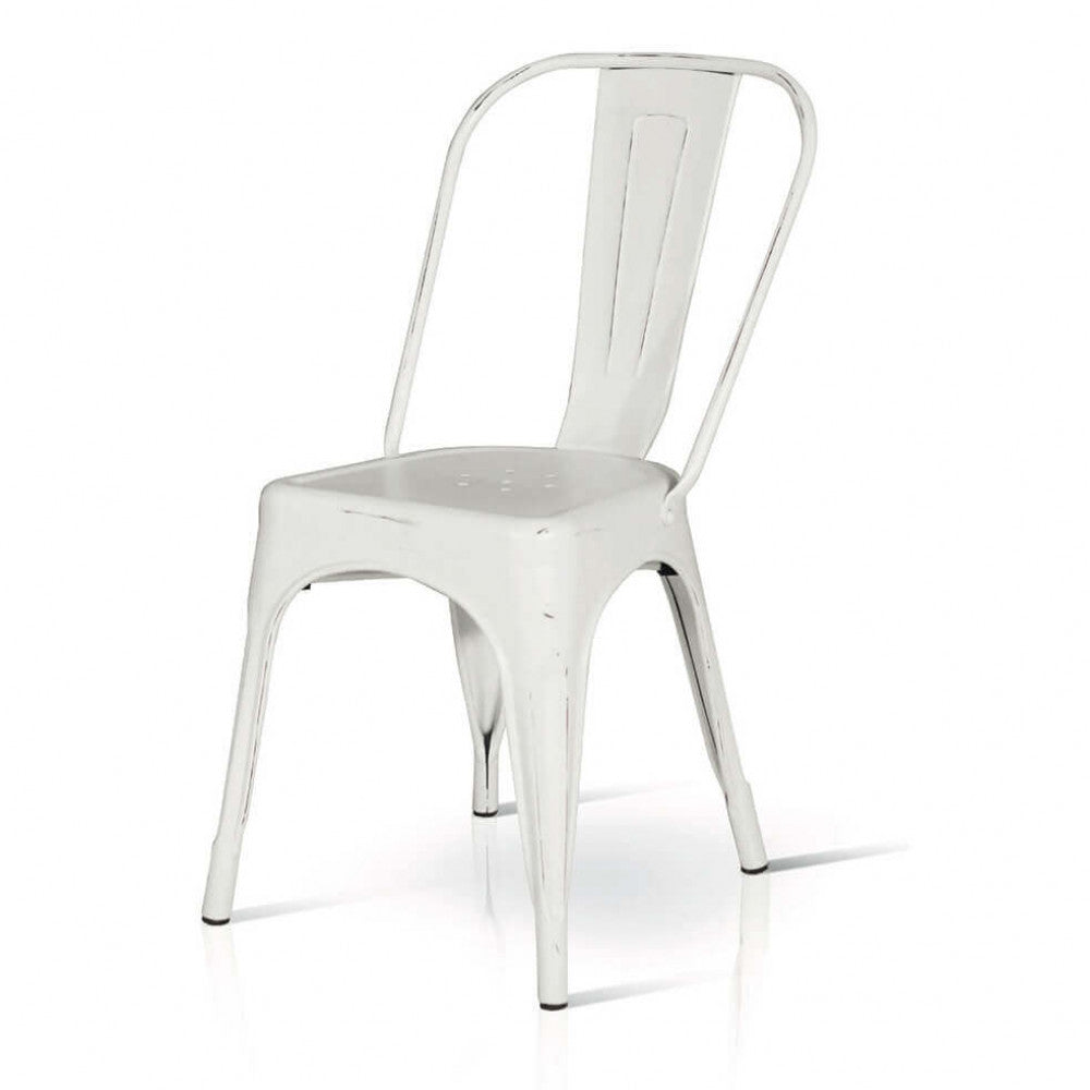 Sedia in metallo bianca