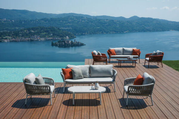 Divano Maratea alluminio e corda set 156R