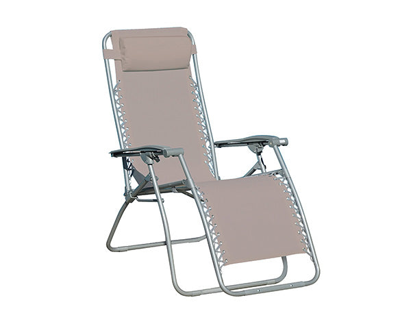 Sedia modello sdraio in alluminio reclinabile