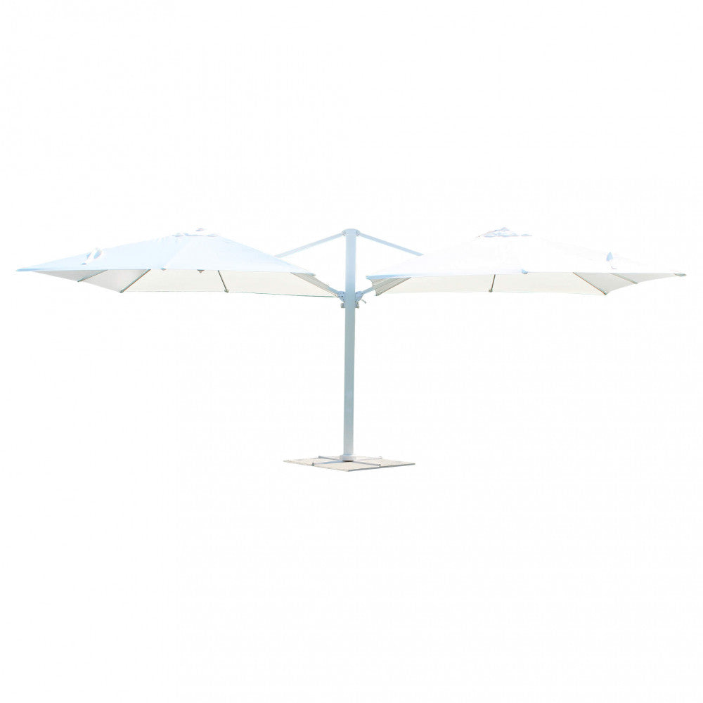OMBRELLONE DOPPIO 3 X 3 ARCHIMEDE BIANCO TELO BIANCO
