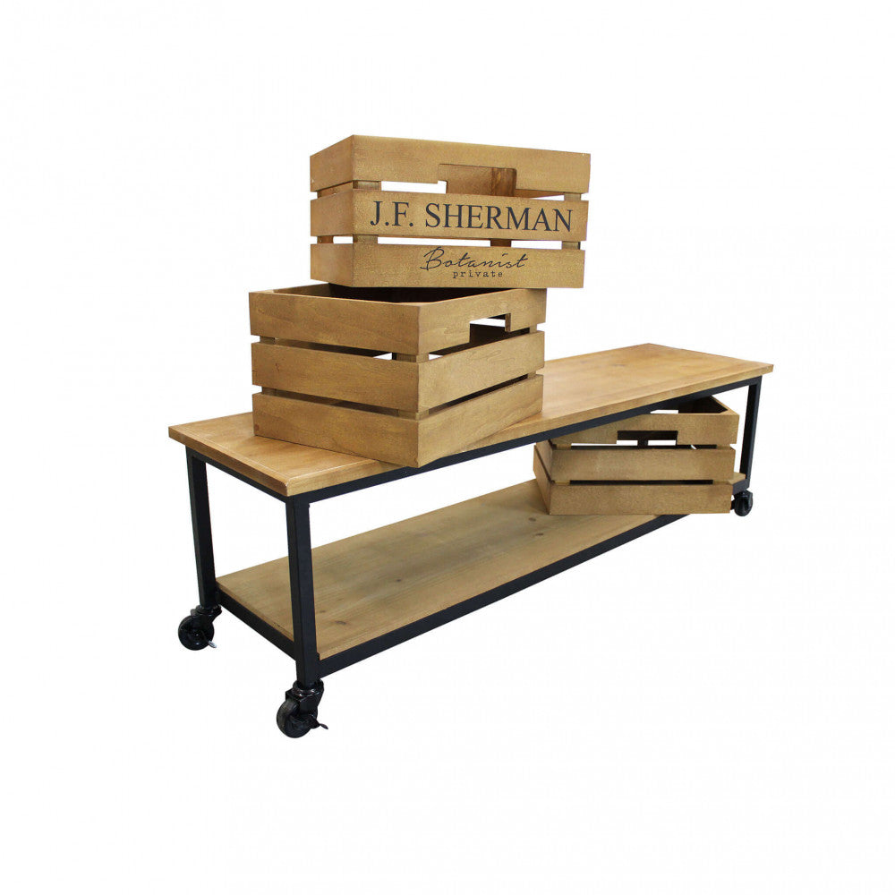 Dettaglio Cassette Mobile Carter porta TV moderno in legno e acciaio, ideale per il soggiorno | Albert Stock