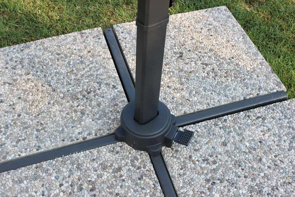 OMBRELLONE NEWTON NERO P/L 2 X 3 TELO GRIGIO